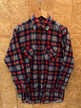 Vintage 90s blue red check long sleeve brushed cotton shirt size M by Shipton